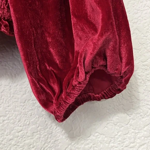 Torrid Red Velvet Smocked Top - Picture 8 of 14